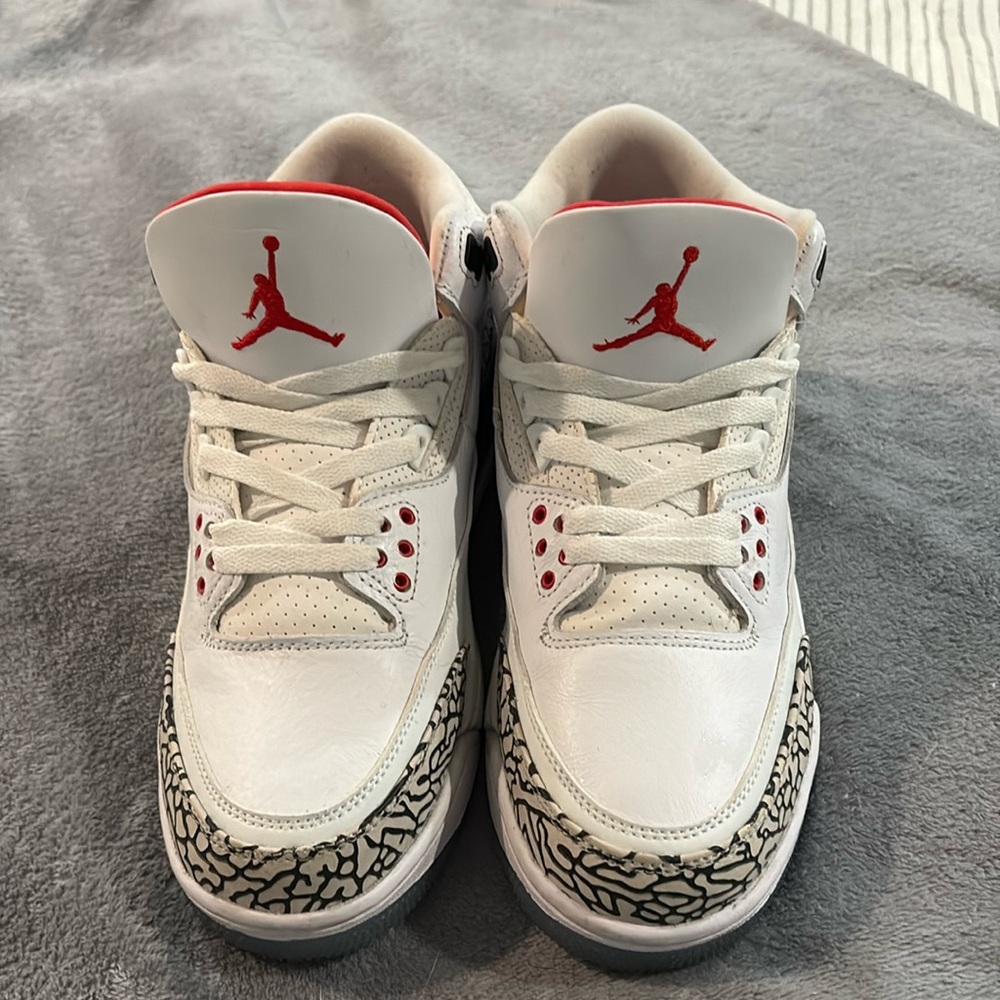Nike Jordan 3 Retro Free Throw Line White Cement 923096-101 Size 10